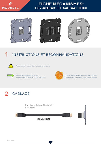 NOTICE 087-430 440 HDMI