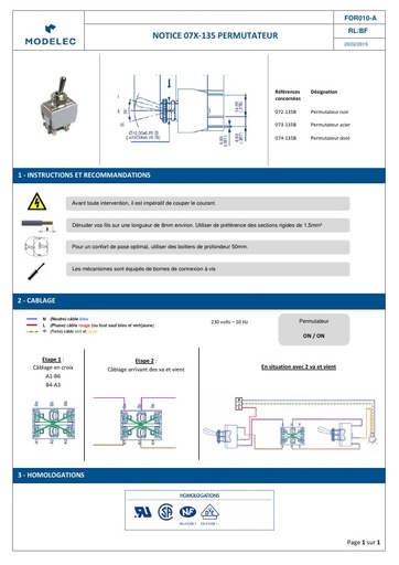 NOTICE 07X 135B PERMUTATEUR
