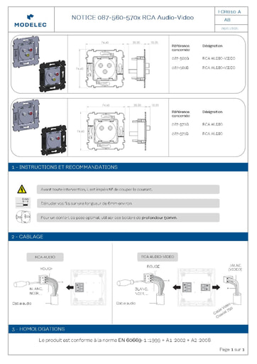 NOTICE 087 560 RCA AUDIO VIDEO