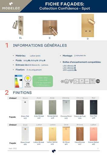 FICHE PRODUIT - SPOT - CONFIDENCE