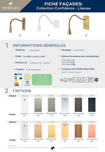 FICHE PRODUIT - FACADES LISEUSES - CONFIDENCE