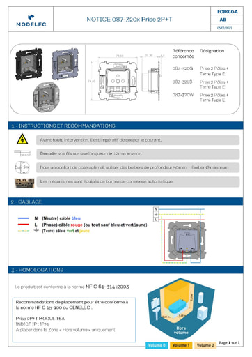 NOTICE 087 320 2P+E SOCKET