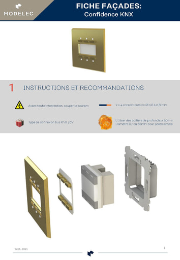 FICHE PRODUIT FACADE CONFIDENCE KNX-DOMOTIQUE